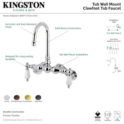 Discount Aqua Vintage AE83TX-P Adjustable Center Wall Mount Tub Faucet Tub Faucets