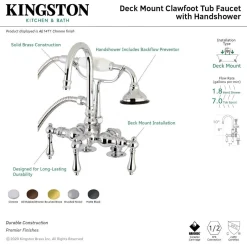Best Aqua Vintage AE13TX-P Clawfoot Tub Faucet with Hand Shower Tub Faucets