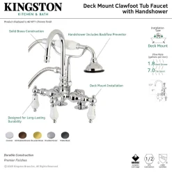 Clearance Aqua Vintage AE17TX-P Clawfoot Tub Faucet with Hand Shower Tub Faucets