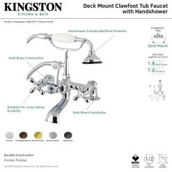Clearance Aqua Vintage AE209TX-P7-Inch Tub Faucet with Hand Shower Tub Faucets