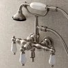 Hot Aqua Vintage AE23TX-P 3-3/8-Inch Wall Mount Tub Faucet with Hand Shower Tub Faucets
