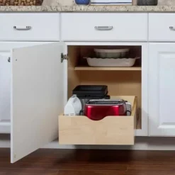 Discount Base Cabinet Roll-Out Drawer Cabinet Construction + Upgrades