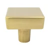 Best Brookridge Knob in Modern Brushed Gold - Square Brass & Gold|Knobs