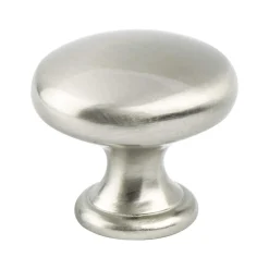 Clearance Contemporary Advantage Four Knob in Brushed Nickel - Round Knobs|Brushed Nickel Hardware