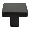 New Contemporary Advantage One Knob in Matte Black - Square Knobs|Black & Dark Hardware