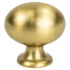 New Emerling Knob in Modern Brushed Gold Brass & Gold|Knobs