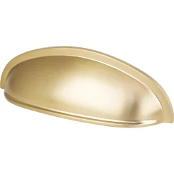 Sale Folklore Cup Pull in Modern Brushed Gold Brass & Gold