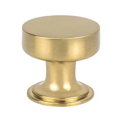 Discount Folklore Knob in Modern Brushed Gold Brass & Gold|Knobs