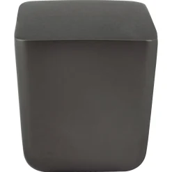Outlet Mini Knob in Charcoal Gray - Square Knobs|Black & Dark Hardware
