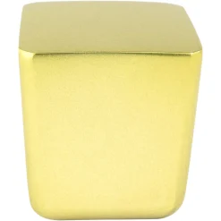 Clearance Mini Knob in Soft Gold - Square Brass & Gold|Knobs