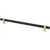 Clearance Radial Reign Appliance Pull in Matte Black and Modern Brushed Gold Brass & Gold|Black & Dark Hardware