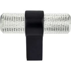 Radial Reign Knob in Brushed Nickel and Matte Black Brushed Nickel Hardware|Black & Dark Hardware