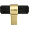 Radial Reign Knob in Matte Black and Modern Brushed Gold Brass & Gold|Black & Dark Hardware