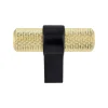 Radial Reign Knob in Modern Brushed Gold and Matte Black Brass & Gold|Black & Dark Hardware