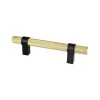 Best Radial Reign Pull in Modern Brushed Gold and Matte Black Cabinet Pulls|Brass & Gold