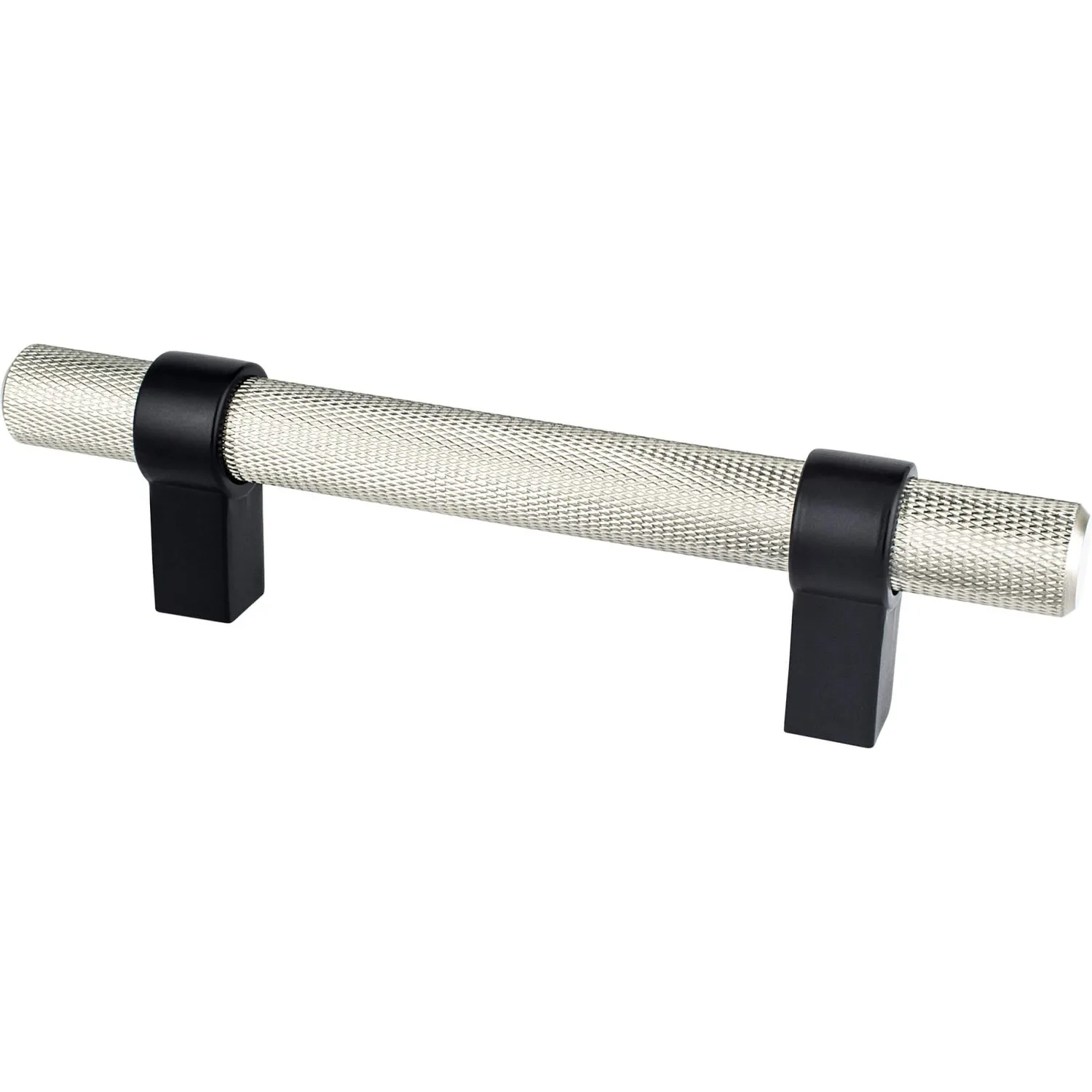 Radial Reign Pull in Brushed Nickel and Matte Black Cabinet Pulls|Brushed Nickel Hardware