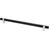 Hot Rivet Rebel Appliance Pull in Matte Black and Brushed Nickel Brushed Nickel Hardware|Mixed Finish Hardware