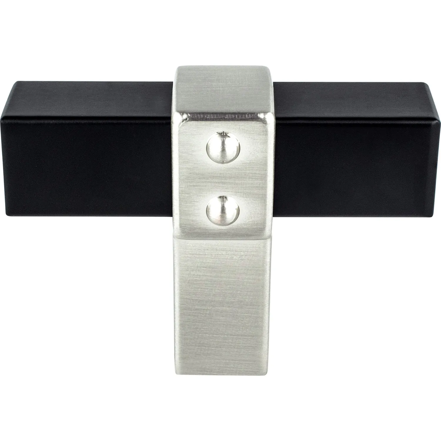 Discount Rivet Rebel Knob in Matte Black and Brushed Nickel Brushed Nickel Hardware|Black & Dark Hardware