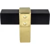 Best Rivet Rebel Knob in Matte Black and Modern Brushed Gold Brass & Gold|Black & Dark Hardware