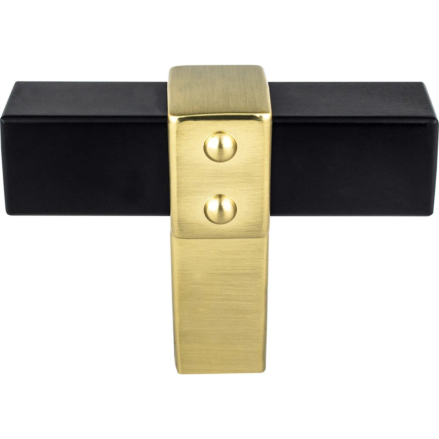 Best Rivet Rebel Knob in Matte Black and Modern Brushed Gold Brass & Gold|Black & Dark Hardware