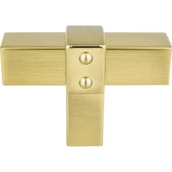 Discount Rivet Rebel Knob in Modern Brushed Gold Brass & Gold|Knobs