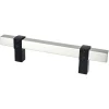 Outlet Rivet Rebel Pull in Brushed Nickel and Matte Black Cabinet Pulls|Brushed Nickel Hardware