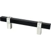Sale Rivet Rebel Pull in Matte Black and Brushed Nickel Cabinet Pulls|Brushed Nickel Hardware