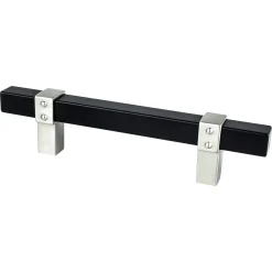 Sale Rivet Rebel Pull in Matte Black and Brushed Nickel Cabinet Pulls|Brushed Nickel Hardware