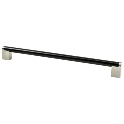 New Studio Remix Appliance Pull in Matte Black and Brushed Nickel Brushed Nickel Hardware|Mixed Finish Hardware