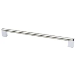 Studio Remix Appliance Pull in Brushed Nickel and Polished Chrome Chrome Hardware|Brushed Nickel Hardware
