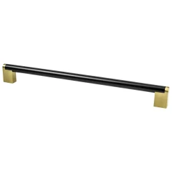 Studio Remix Appliance Pull in Matte Black and Modern Brushed Gold Brass & Gold|Black & Dark Hardware
