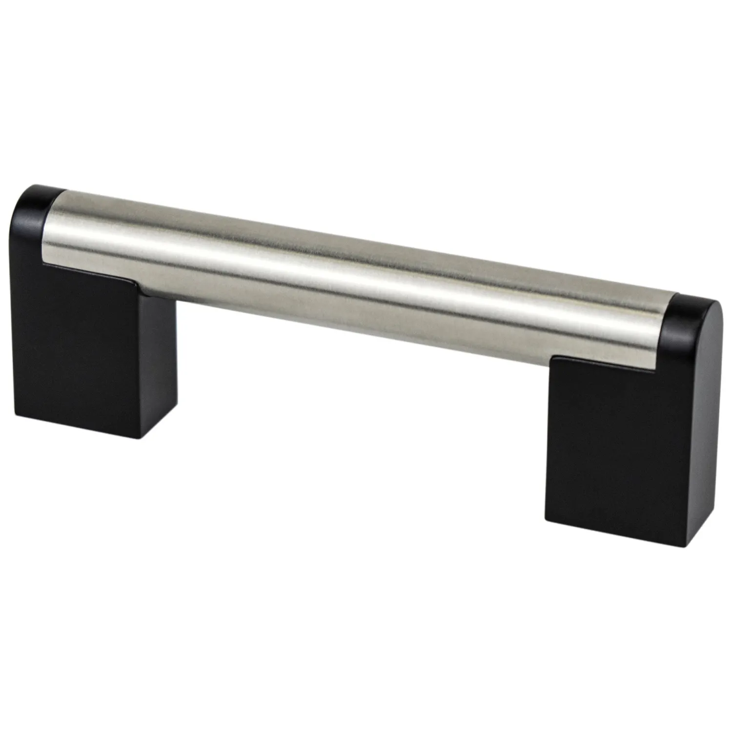 Hot Studio Remix Pull in Brushed Nickel and Matte Black Cabinet Pulls|Brushed Nickel Hardware