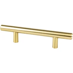 Hot Tempo Pull in Modern Brushed Gold Brass & Gold|Cabinet Pulls
