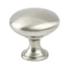 Best Traditional Advantage One Knob in Brushed Nickel - Round Knobs|Brushed Nickel Hardware