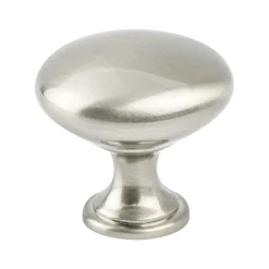 Best Traditional Advantage One Knob in Brushed Nickel - Round Knobs|Brushed Nickel Hardware