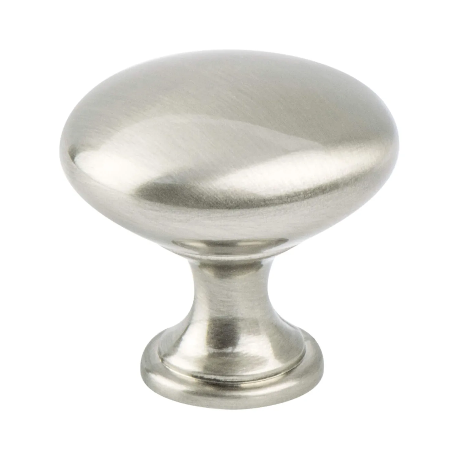 Best Traditional Advantage One Knob in Brushed Nickel - Round Knobs|Brushed Nickel Hardware