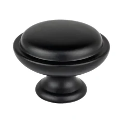 Clearance Traditional Advantage One Knob in Matte Black Knobs|Black & Dark Hardware