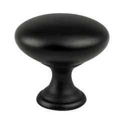 Clearance Traditional Advantage One Knob in Matte Black - Round Knobs|Black & Dark Hardware