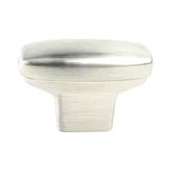 New Transitional Advantage One Knob in Brushed Nickel - Round Knobs|Brushed Nickel Hardware
