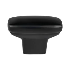 Outlet Transitional Advantage One Knob in Matte Black - Round Knobs|Black & Dark Hardware