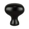 New Transitional Advantage Three Knob in Matte Black Knobs|Black & Dark Hardware