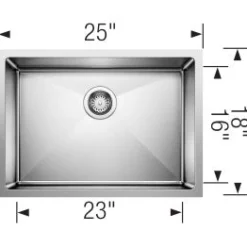 Online Cuvee R15 25" Undermount Stainless Single Bowl Kitchen Sink Stainless Steel Sinks|Single Bowl Sinks