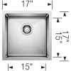 Online 17" Cuvee R15 Undermount Stainless Bar Sink Sinks For Tight Spaces|Bar / Prep Sinks