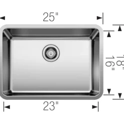 Formera 25" Single Bowl Undermount Kitchen Sink Stainless Steel Sinks|Single Bowl Sinks