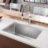 New Quatrus Small Radius 28" Single Bowl Stainless Kitchen Sink Stainless Steel Sinks|Single Bowl Sinks