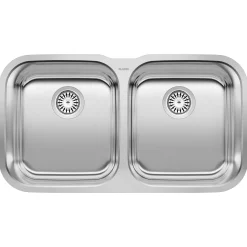 Outlet 33" Stellar Equal Double Bowl Undermount Kitchen Sink Stainless Steel Sinks|Double Bowl Sinks