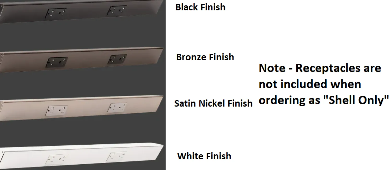 Online Blank Under Cabinet Power Strip - Shell Only Power Strips