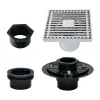 Best 4" Brass Square Grid Shower Drain with Flange Shower Drains