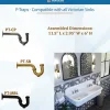 Clearance Brushed Satin Brass P-Trap for Bathroom and Utility Drains Laundry & Utility Sinks