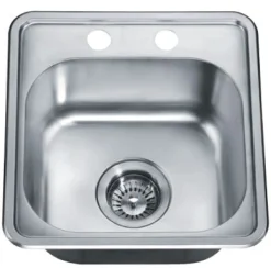 Hot Bst1515 15" Single Bowl Topmount 20 Gauge Stainless Steel Bar Sink Bar / Prep Sinks